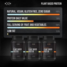 img 2 attached to KompleX Nutrition Plant Based Protein Powder - Vanilla Flavored, Natural Vegan Supplement with 🌱 25 Servings, Zero Sugar, Low Fat, Non GMO, Made from 29 Natural Greens & Fruits