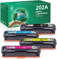 greensky compatible toner cartridge set for hp 202a m281fdw cf500a, hp laserjet pro mfp m281fdw m254dw m281cdw m281dw m280nw cf501a cf502a cf503a printer (bcmy, 4-pack) logo