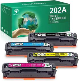 img 4 attached to GREENSKY Compatible Toner Cartridge Set for HP 202A M281fdw CF500A, HP Laserjet Pro MFP M281fdw M254dw M281cdw M281dw M280nw CF501A CF502A CF503A Printer (BCMY, 4-Pack)