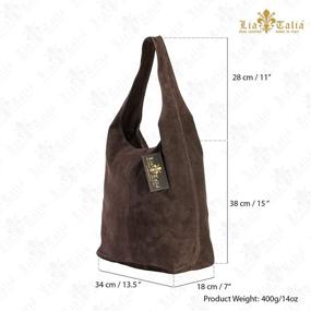 img 3 attached to LiaTalia Italian Leather Shoulder Storage Women's Handbags & Wallets for Hobo Bags