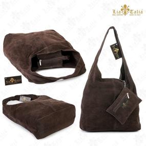 img 1 attached to LiaTalia Italian Leather Shoulder Storage Women's Handbags & Wallets for Hobo Bags