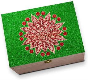 img 3 attached to 🖼️ TWISTED ENVY Large Unfinished Wood Box: Ideal for Arts, Crafts, Hobbies, and Home Storage - Hinged Lid, Front Clasp, 10.62" x 7.87" x 5.51