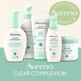 img 3 attached to Aveeno Clear Complexion Cream Facial Cleanser, Salicylic Acid Acne Medicine, Face Wash with Soy Extract for Breakout Prone Skin, Hypoallergenic & Oil-Free, 5 fl. oz