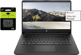 img 4 attached to 💻 HP 14-inch Ultra Light Laptop 2021 | Intel N4020 Processor | 4GB RAM | 128GB Storage (64GB eMMC+64GB Micro SD) | 1 Year Office 365 | Webcam | HDMI | WiFi | USB-A&amp;C | Google Classroom or Zoom Compatible