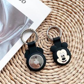 img 1 attached to AirTag Case with Cute Cartoon Design - Scratch-Resistant Protective Cover for AirTag Key Finder Phone Finder - 2 PCS (Minnie/Mickey) with Keychain