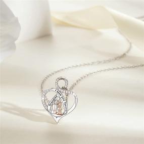 img 2 attached to 👵 Jeka Grandma/Mom Necklace: Heart Pendant for Mothers Day, Birthday, and Christmas Gifts