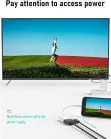 img 1 attached to 📲 Адаптер Lightning to HDMI от Apple с сертификацией MFi: конвертер видео и звука с синхронизацией экрана и портом зарядки для iPhone/iPad на HDTV, проектор, монитор