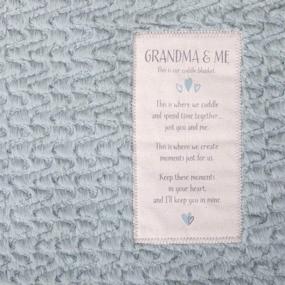 img 1 attached to 👵 DEMDACO Grandma and Me Soft Sage Toddler Cuddle Blanket - Extra Comfort, Polyester Fabric - 60 x 50 inches