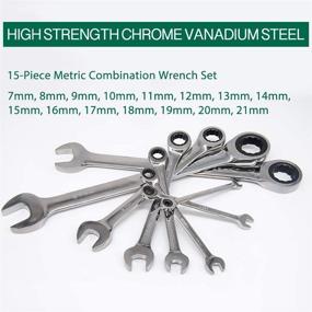 img 1 attached to Enhanced Efficiency with CHUANRUI Ratcheting Combination Vanadium 15 Piece Set: A Must-Have Tool Collection for Precision and Convenience