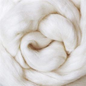 img 2 attached to 🌾 CERTIFIED ORGANIC UK Wool Roving - Ethically Sourced Fiber for Spinning, Felting, and More - 1 LB Bag, Natural White Combed Top