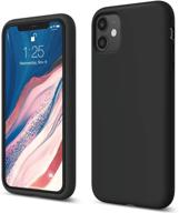 📱 elago silicone case compatible with iphone 11 (black) - premium liquid silicone, full body protection, raised lip (screen & camera), 3 layer structure logo