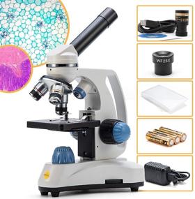img 3 attached to 🔬 SWIFT Microscope SW150: Compound Student Microscope with Dual Illumination, 40X-1000X, Monocular Head, Coarse & Fine Focusing, Cordless-Capable – Includes Eyepiece Camera and Software Windows & Mac Compatible