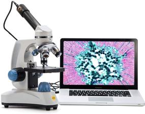 img 4 attached to 🔬 SWIFT Microscope SW150: Compound Student Microscope with Dual Illumination, 40X-1000X, Monocular Head, Coarse & Fine Focusing, Cordless-Capable – Includes Eyepiece Camera and Software Windows & Mac Compatible