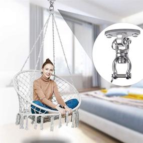 img 3 attached to 🌳 Dolibest Heavy-Duty Swing Hanger with Bearing Swivel - Hammock Swing Swivel Hook for Ceiling Wooden Hardware - Swing Set Brackets and Hooks - Mounting Hardware for Heavy-Duty Wooden Swing Sets