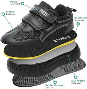 img 2 attached to Running Toddler Lightweight Comfortable Sneakers Girls' Shoes for Athletic