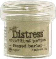 🔮 ranger tim-22909 tim holtz distress embossing powder - frayed burlap (1 oz) - enhance your crafting with high quality supplies! logo