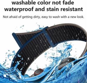 img 2 attached to 📱 Aipeariful Nylon Solo Loop for Apple Watch Band 38mm 40mm 42mm 44mm - Adjustable Sport Braided Strap with Breathable Elastics for Women/Men - iWatch Series SE/6/5/4/3/2/1 - Charcoal - 38mm/40mm