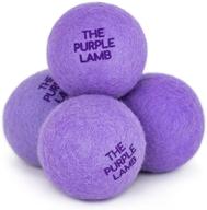 🧦 the purple lamb wool dryer balls - xl 4 pack - 100% organic fabric softener - reduce drying time - anti-static laundry dryer balls - handmade in nepal (no scent) logo