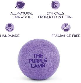 img 3 attached to 🧦 The Purple Lamb Wool Dryer Balls - XL 4 Pack - 100% Organic Fabric Softener - Reduce Drying Time - Anti-Static Laundry Dryer Balls - Handmade in Nepal (No Scent)