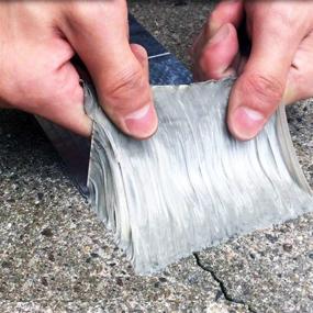 img 3 attached to 🛠️ WELSTIK Aluminum Foil Butyl Tape: Ultra Waterproof Rubber Tape for Boat Pipe RV Awning Roof Window Patch and Sealing (2Inch x 16.4Feet)