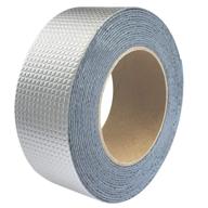 🛠️ welstik aluminum foil butyl tape: ultra waterproof rubber tape for boat pipe rv awning roof window patch and sealing (2inch x 16.4feet) logo