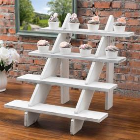 img 4 attached to Enhance Your Space with 🏞️ the MyGift 4 Tier Cascading Vintage Display