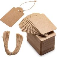 🎁 primbeeks 200pcs premium gift tags with natural jute twine - perfect for wedding, christmas, and thanksgiving logo
