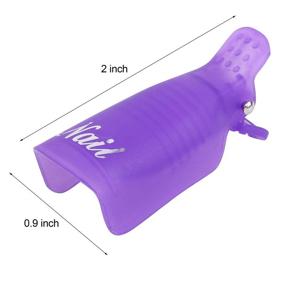 img 3 attached to 💅 40Pcs Plastic Nail Art Soak Off Clip Caps UV Gel Polish Removal (Purple) - Convenient Nail Polish Remover Clips