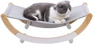 🐱 solid wood cat hammock and pet bed – fancy kitty swing with durable frame logo