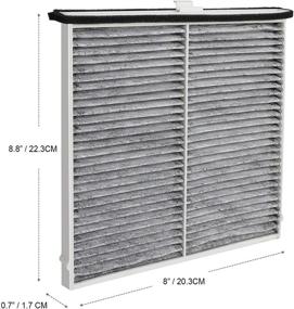 img 2 attached to 🚗 High Performance Puroma Cabin Air Filter Replacement with Activated Charcoal Layer for CPJ6X, CF11811, Mazda KD45-61-J6X, KR11-61-J6X, MP11-1K-D45