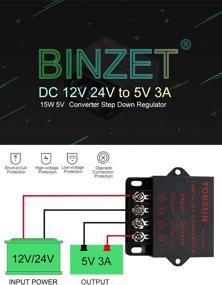 img 1 attached to 💡 BINZET DC Converter Step Down Regulator: 5V 3A Power Supply Transformer