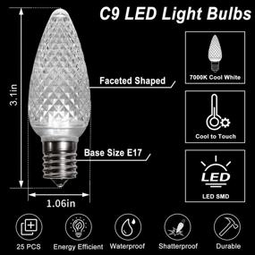 img 3 attached to 🏮 Enhance Your Outdoor String Lights with a Pack of 25 LED C9 Replacement Christmas Light Bulbs