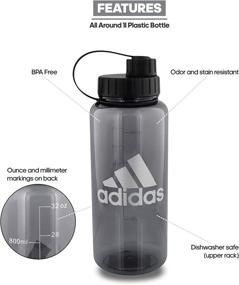 img 3 attached to 💧 Stay Hydrated with adidas All Around 1 Liter Plastic Water Bottle (32oz)