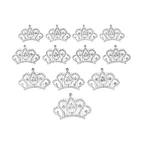 img 4 attached to 👑 12-Piece Princess Crown Comb Mini Tiara Hair Clips: Ideal Party Favor for Princess-Themed Celebrations