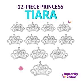 img 3 attached to 👑 12-Piece Princess Crown Comb Mini Tiara Hair Clips: Ideal Party Favor for Princess-Themed Celebrations