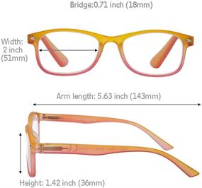 img 2 attached to Stylish Gradient Readers for Women: EYEGUARD 4-Pack Fashionable Colorful Reading Glasses