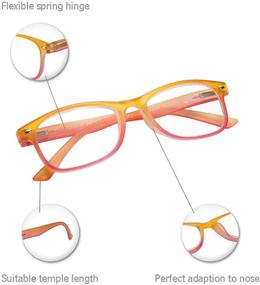 img 3 attached to Stylish Gradient Readers for Women: EYEGUARD 4-Pack Fashionable Colorful Reading Glasses