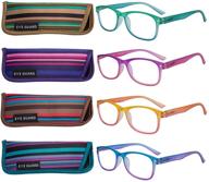 stylish gradient readers for women: eyeguard 4-pack fashionable colorful reading glasses logo