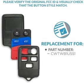 img 1 attached to 🔒 Enhanced FCC ID Protection: Keyless2Go Key Fob Shell Case for Select Ford & Lincoln Vehicles - Ultimate Shell Case Defense