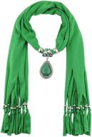 💧 gogngtr waterdrop necklace printed polyester women's scarves & wraps: fashionable accessories logo