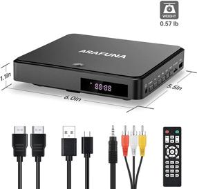 img 3 attached to 📀 Домашний HDMI DVD плеер, все регионы бесплатны, 1080P, компактный мини DVD CD/диск смарт-плеер, AV выход с USB входом, пульт дистанционного управления, AV кабель включен - ARAFUNA