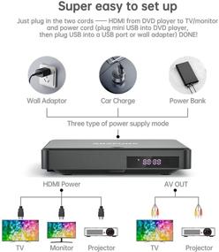 img 1 attached to 📀 Домашний HDMI DVD плеер, все регионы бесплатны, 1080P, компактный мини DVD CD/диск смарт-плеер, AV выход с USB входом, пульт дистанционного управления, AV кабель включен - ARAFUNA