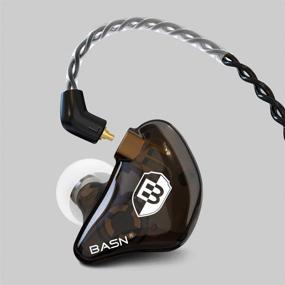 img 2 attached to 🎧 BASN MMCX Connector IEM Earphones - Professional In-Ear Monitor Headphones for Singers, Drummers, and Musicians (Pro Clear Brown)