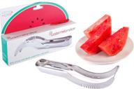 🍉 premium stainless steel watermelon slicer corer and server by kitchen + home - top-quality 18/10 stainless steel melon slicer logo