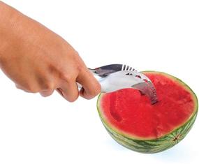 img 3 attached to 🍉 Premium Stainless Steel Watermelon Slicer Corer and Server by Kitchen + Home - Top-Quality 18/10 Stainless Steel Melon Slicer