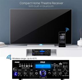 img 3 attached to 🔊 200W Dual Channel Wireless Bluetooth Power Amplifier System - Sound Audio Stereo Receiver with USB, SD, AUX, MIC including Echo, Radio, LCD - Ideal for Home Theater, RCA, Studio Usage - Pyle PDA6BU.6