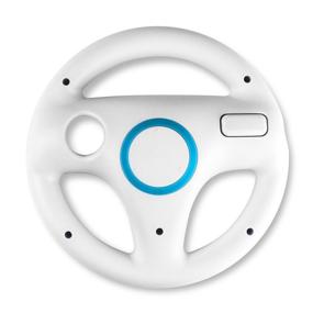 img 1 attached to Beastron Mario Kart Racing Wheel Bundle for Nintendo Wii - 2 White Color Sets