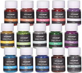 img 4 attached to LET'S RESIN 15 Colors Holographic Glitter: Vibrant Fine Glitter Powder for Epoxy, Slime, Tumblers, Nail Art