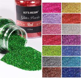 img 3 attached to LET'S RESIN 15 Colors Holographic Glitter: Vibrant Fine Glitter Powder for Epoxy, Slime, Tumblers, Nail Art