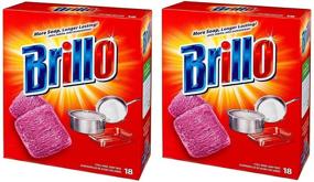 img 1 attached to 🧽 36-Pack Brillo Steel Wool Soap Pads, 18 Pads per Count (2 Packs)